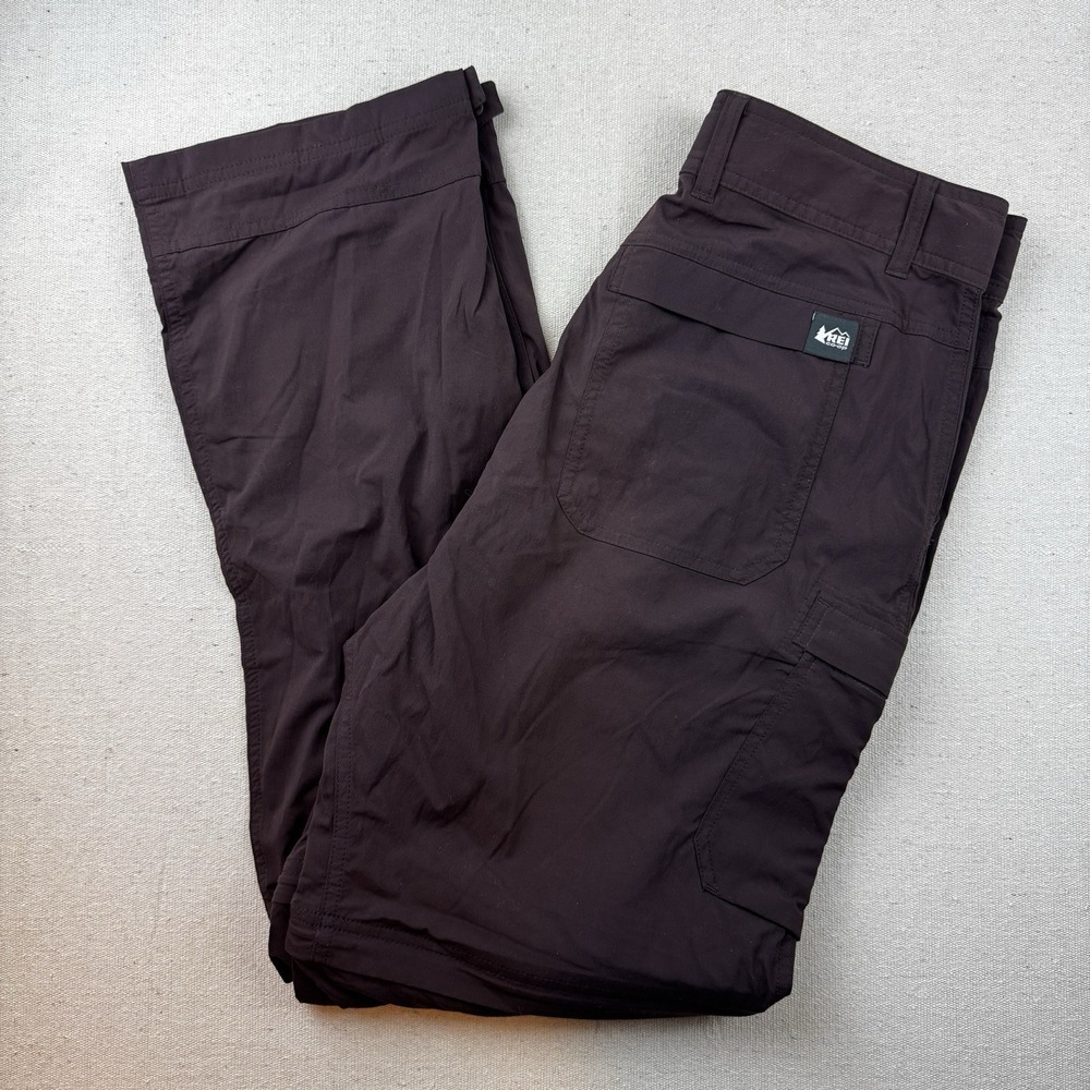 REI Co-op Convertible Zip Off Hiking Cargo Pants Mens 30x32 Brown Relaxed Fit